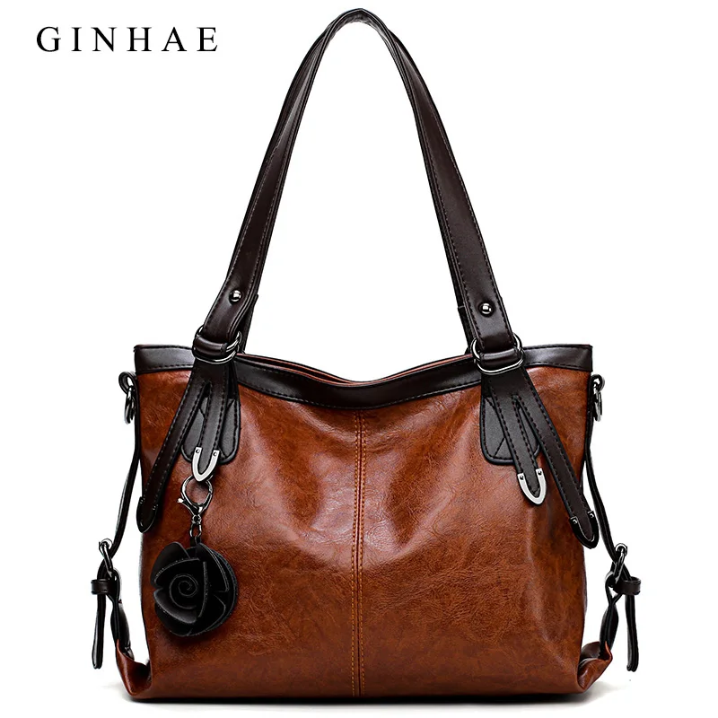 Большая вместительная винтажная женская сумка Женская высококачественная