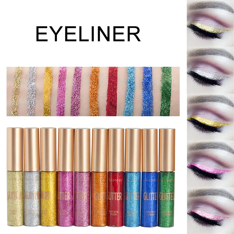 Новинка горячая Распродажа блестящая жидкая подводка для глаз водостойкая