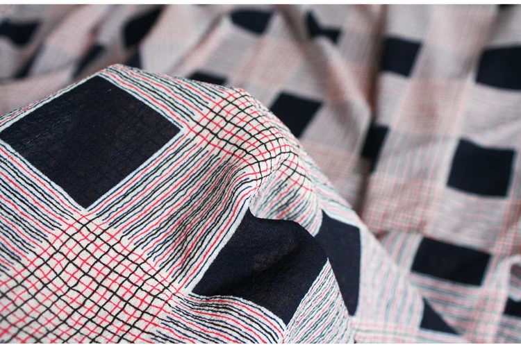 Классическое синее красное Полосатое шифоновое платье JaneYU с принтом рубашка |