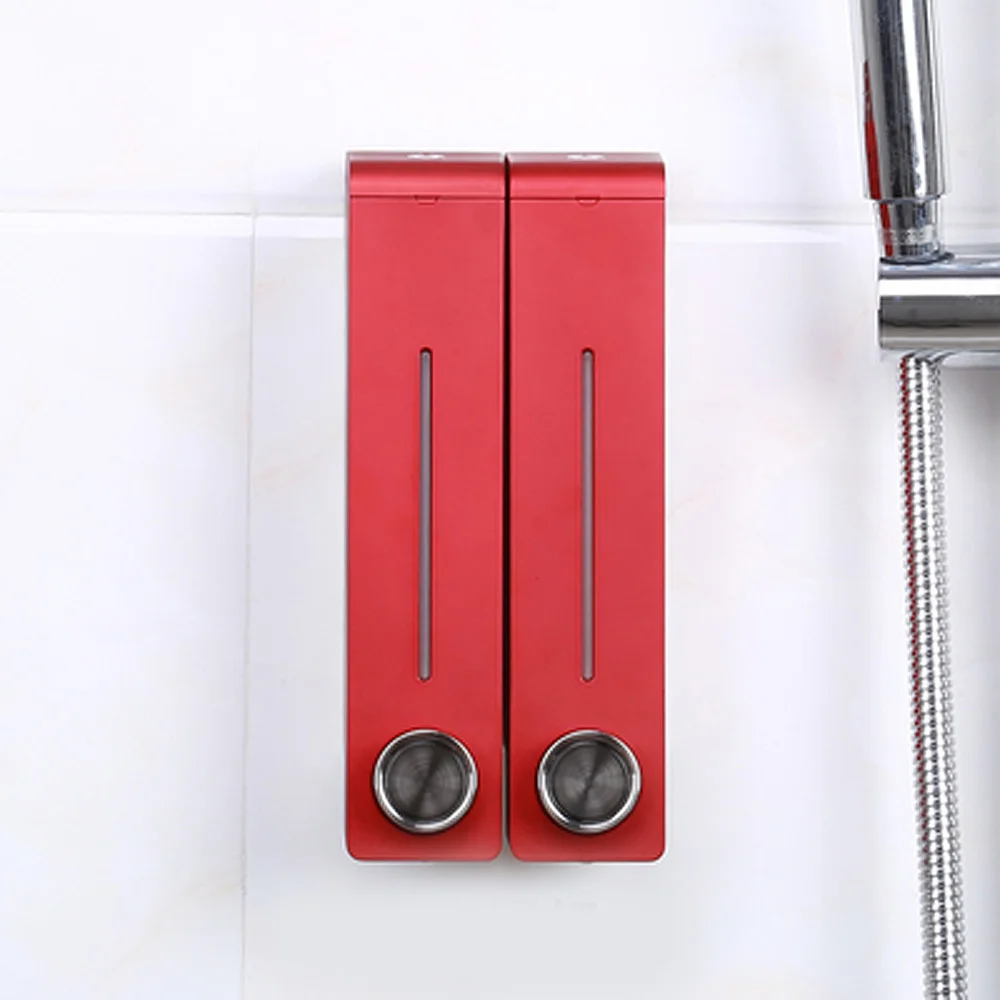 red-2 305 мл SD-320 дозаторы жидкого мыла для ванной шампунь дозатор мыла для рук общий давление настенный умывальник для ванной комнаты кухня - Цвет: red-2