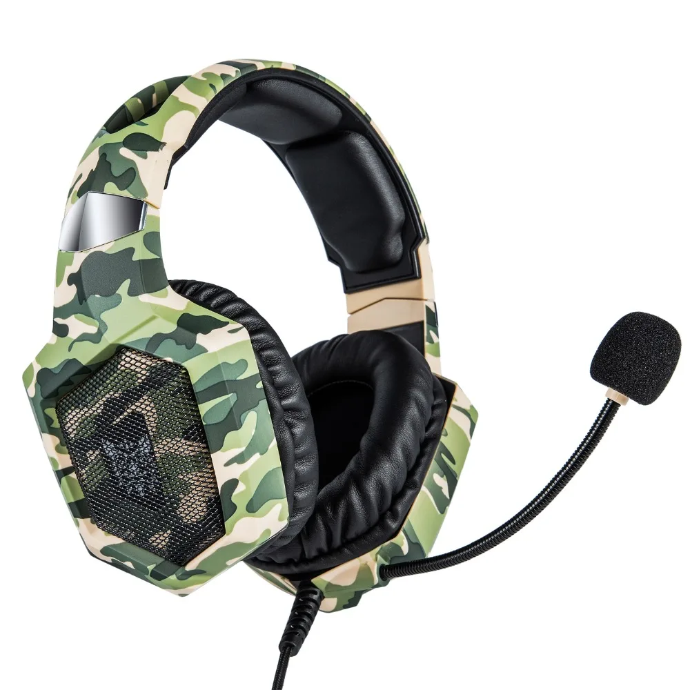 ONIKUMA Grass камуфляжные Игровые наушники K8 PS4 Проводная игровая гарнитура для ПК с