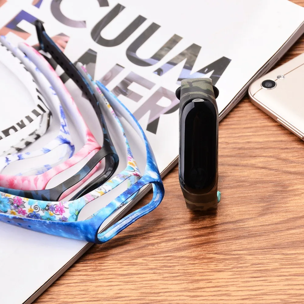 Ремешок для xiaomi mi Band 4 камуфляжный силиконовый ремешок на запястье сменный band 3/4