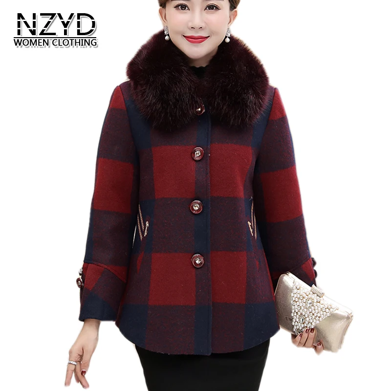 2018 осенне-зимнее женское Шерстяное Пальто Новый стиль Мода большой меховой
