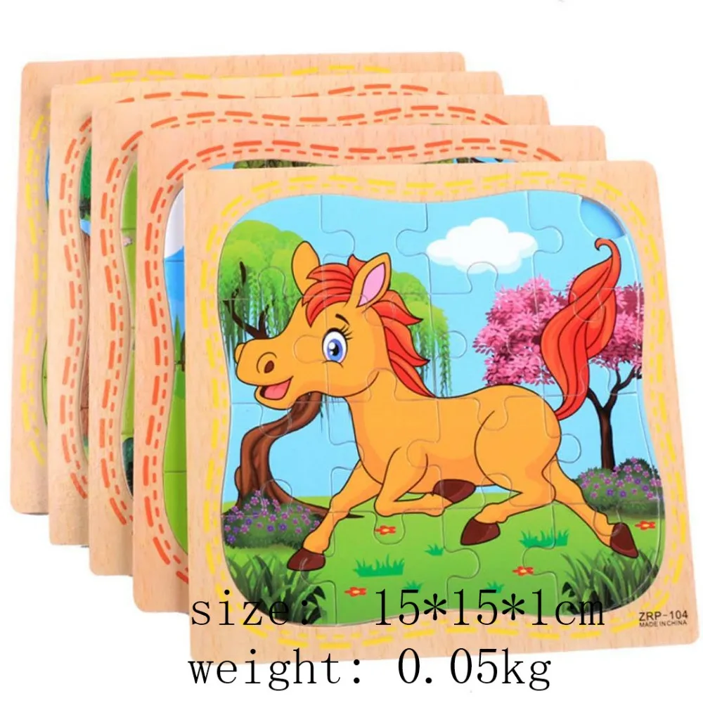 Деревянная модель животного игрушка головоломка деревянные игрушки детские
