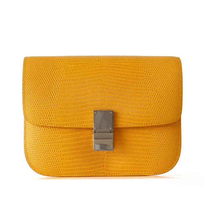 2019 new fashion trends with lizard pattern tofu women's bag small square single shoulder messenger qq036 | Багаж и сумки