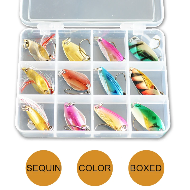 Разноцветные рыболовные приманки ложка набор приманок металлическая приманка