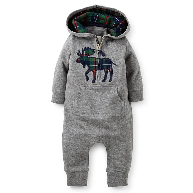Baby Rompers 2016 Fashion Brand Ropa De Bebe Long Sleeve Hooded Cotton Costume Spring Autumn Romper Newborn Clothes | Детская одежда и