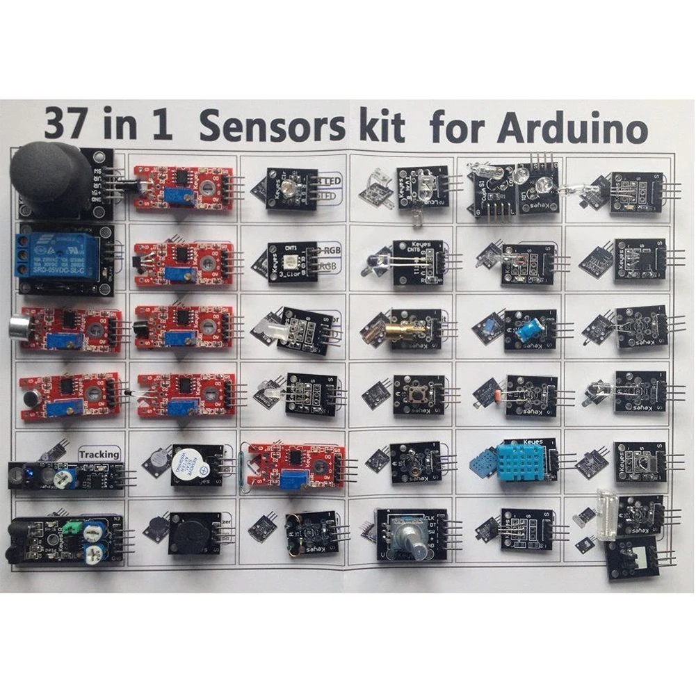 Ainstsk 37 Sensors Assortment Ultimate in 1 Sensor Modules Kit for Arduino MCU Educ | Обустройство дома
