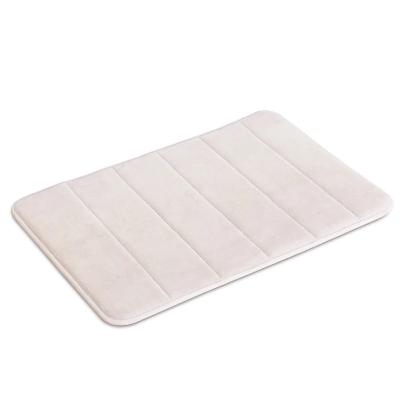 Light tan ANHO 40x60 см пены памяти коврик для ванной комнаты ворсистый пены памяти коврик для дома прямоугольной формы Противоскользящий коврик для ног - Цвет: Light tan