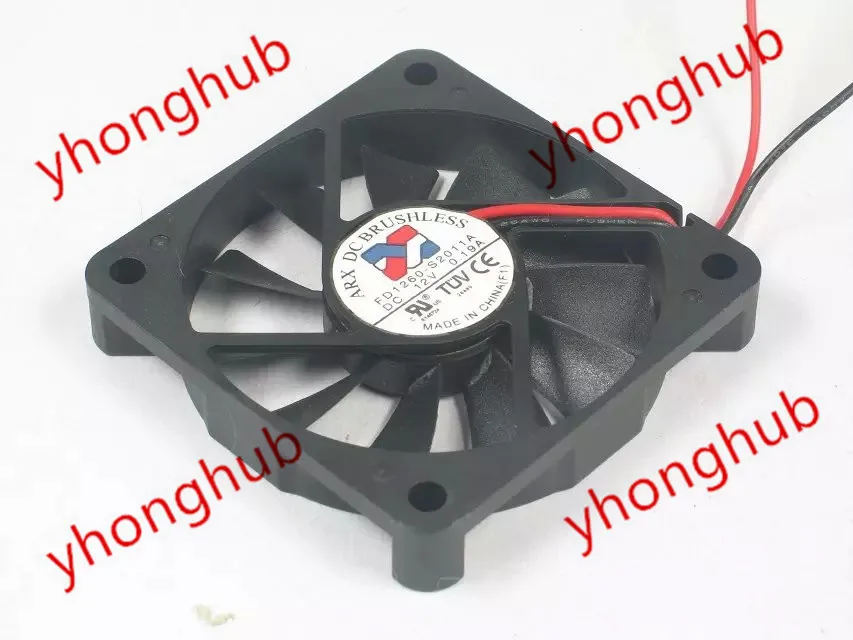 ARX FD1260-S2011A DC 12V 0.19A 2-проводной 60x60x10 мм вентилятор охлаждения сервера