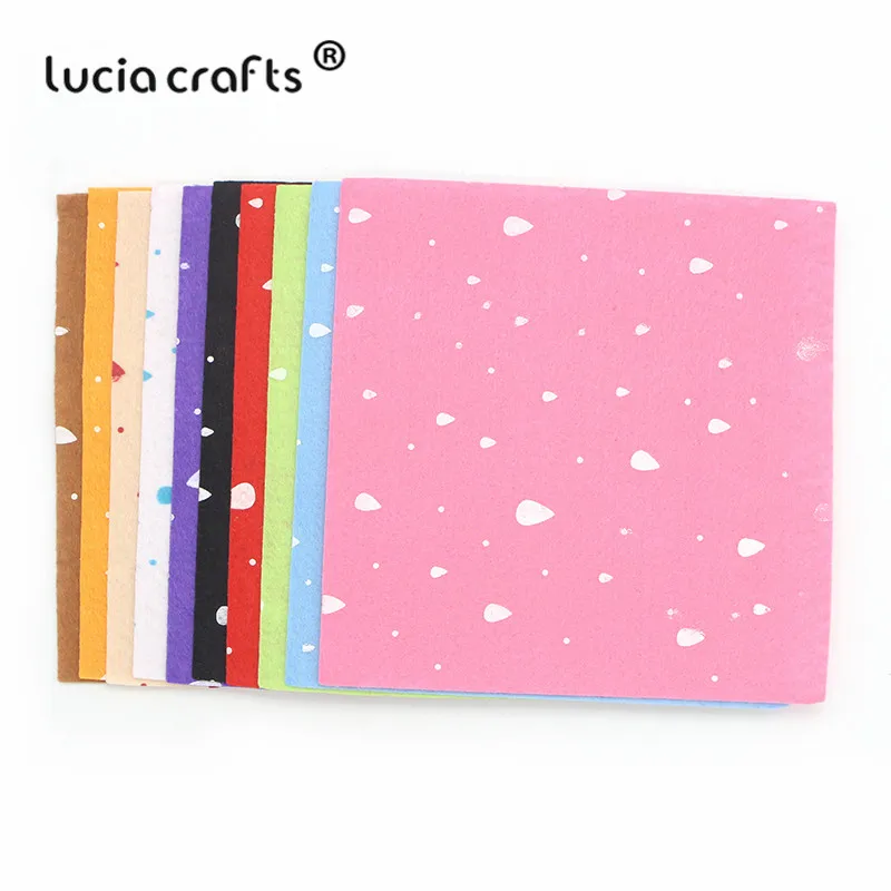 style 4 10pcs Lucia crafts 10 шт. 15*15 см полиэстер; нетканый войлочная ткань DIY Ручная работа шитье украшения Материал B0602 - Цвет: style 4 10pcs