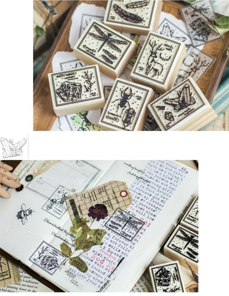 Винтажный мультфильм лес животное Деревянный штамп DIY Ремесло Деревянные и резиновые штампы для скрапбукинга дневник в стиле Скрапбукинг Стандартный штамп