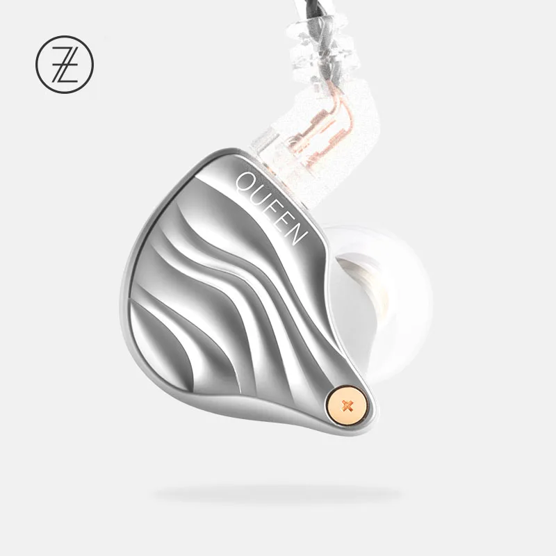 Серый TFZ королева, Hi-Fi, внутриканальный монитор наушник динамический IEM с 2-pin/0,78 мм Отсоединяемый кабель для ди-Джея свет для сцены парти металлические наушники 3,5 мм Сделано в Китае - Цвет: Серый