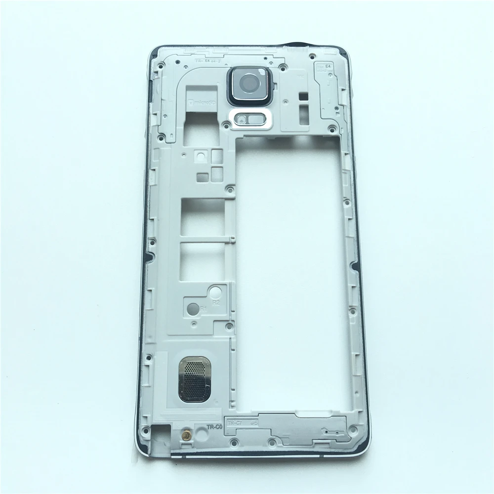 Новый двойной корпус средней рамы с ободком для камеры Samsung Galaxy Note 4 N910F N910T Black|middle