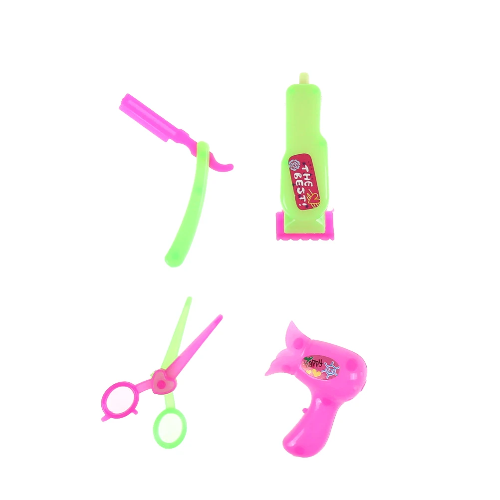 4 шт./лот Бритва для бровей фен волос инструменты салона инструмент Барби кукол