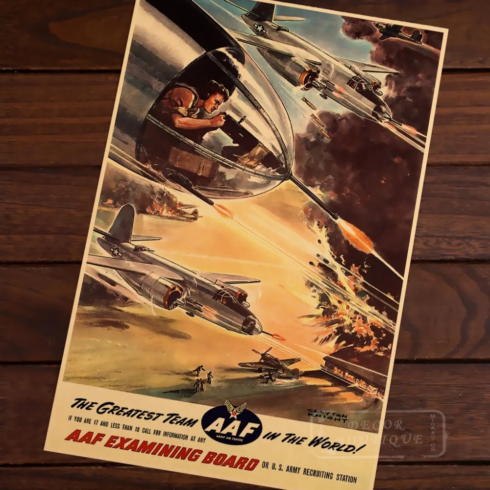WW2 армия ВВС рекрутинга классический enlist Винтаж ретро декоративные стены холст