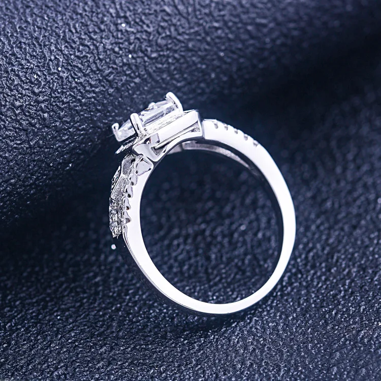 TONGLiN Female Ring 925 Sterling Silver Statement Square Stone Finger Women Wedding Engagement Party Jewelry Size 4-11 | Украшения и