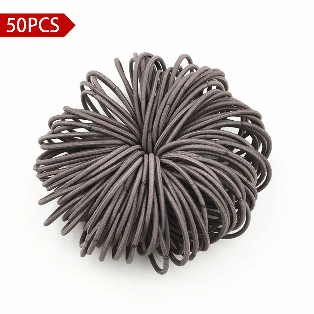 5-50PCS 50 шт./лот модная эластичная, для волос резинки Для женщин девочек резинки для волос милый лента для прически «конский хвост» Аксессуары для волос - Цвет: 5-50PCS