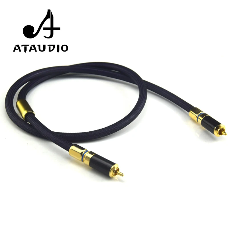 Посеребренный Hi Fi Цифровой коаксиальный кабель ATAUDIO высокопроизводительный ЦАП