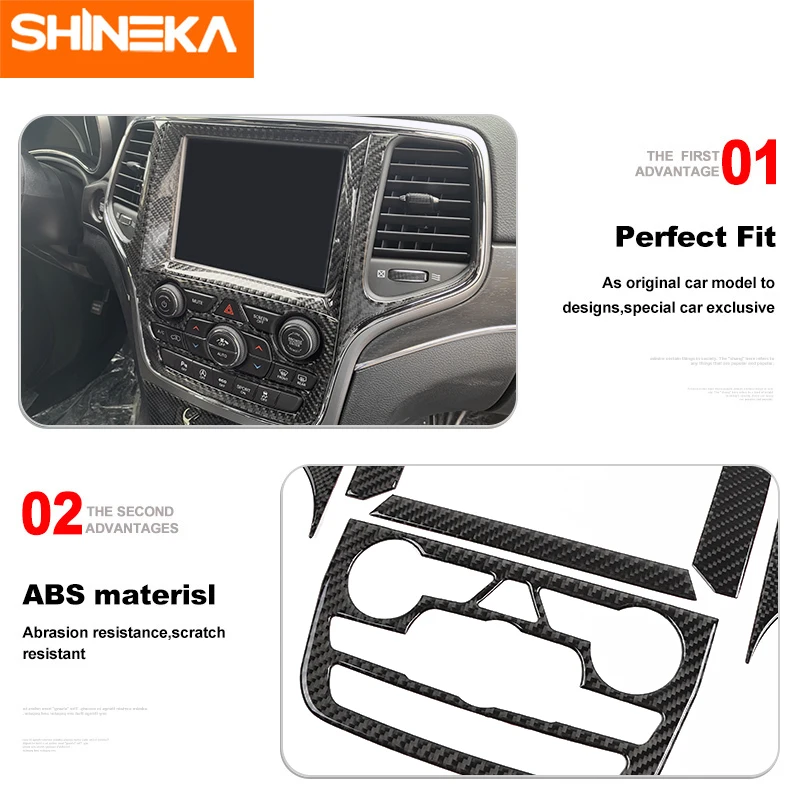 SHINEKA для Jeep Grand Cherokee 2014 + крышка панели навигации центральной консоли автомобиля