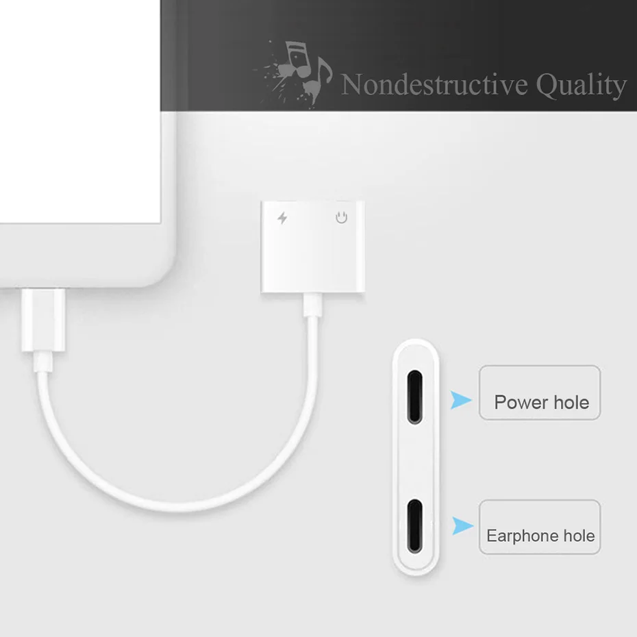 Adaptador для iPhone X 7 Plus наушники адаптер Lightning сплиттер зарядный кабель IOS 12 2 адаптера