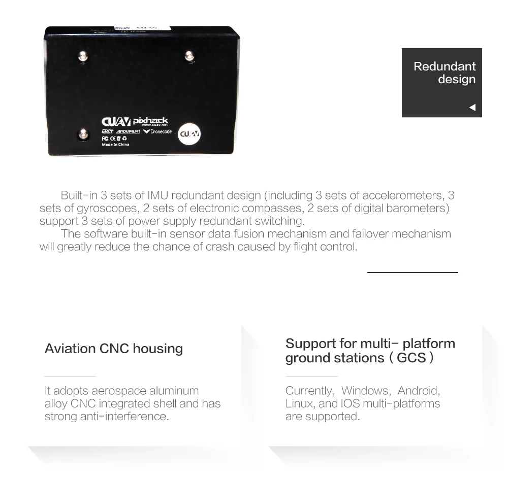 CUAV Pixhack V3 Контроллер полета Автопилот с M8N gps для RC мульти роторный Дрон