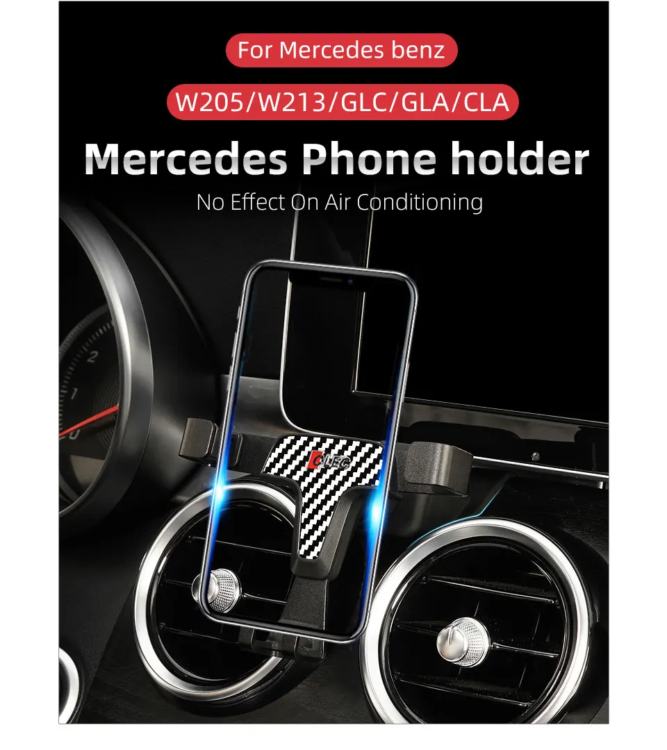Для Mercedes Benz W205 W213 CLA GLC GLA мерседес держатель для телефона в машину держатель телефона в авто крепление автодержатель для смартфона автомобильный держатель подставка автомобиль попсокет car phone holder