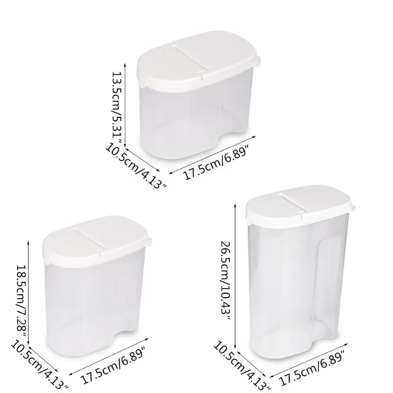 Clear Plastic Kitchen Food Rice Bean Cereal Flour Grain Snacks Storage Box Container Sealed Case | Дом и сад