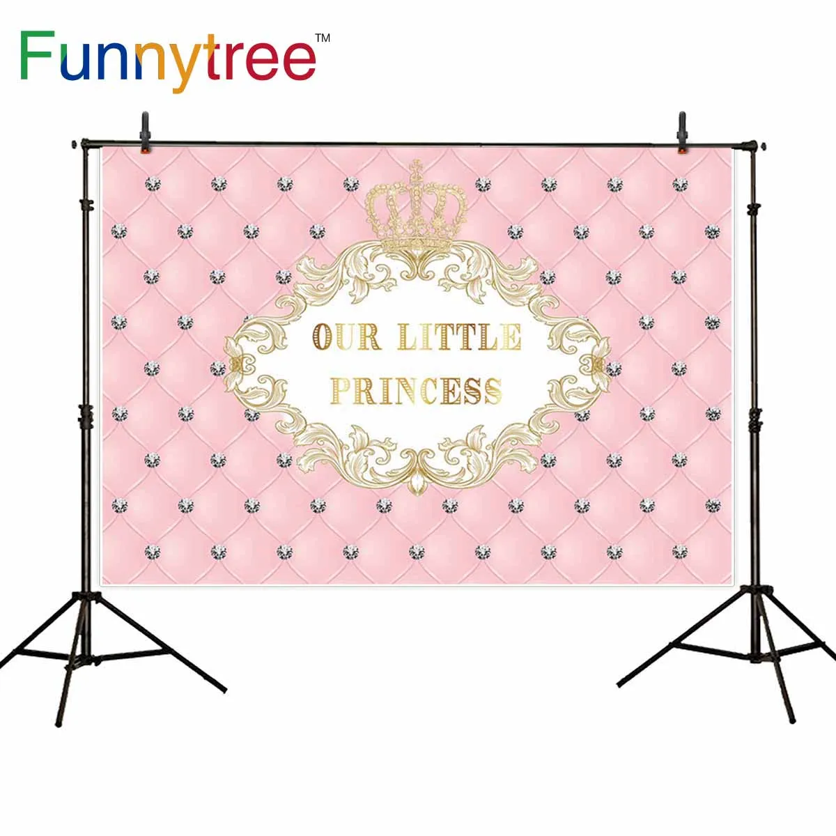 Фон Funnytree для студийной фотосъемки розовый студийный фон с бриллиантами