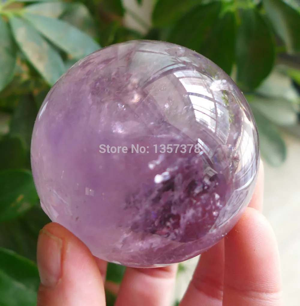 huij 00199 Pretty Natural Polished Amethyst Quartz Crystal Sphere ball healing 60MM |