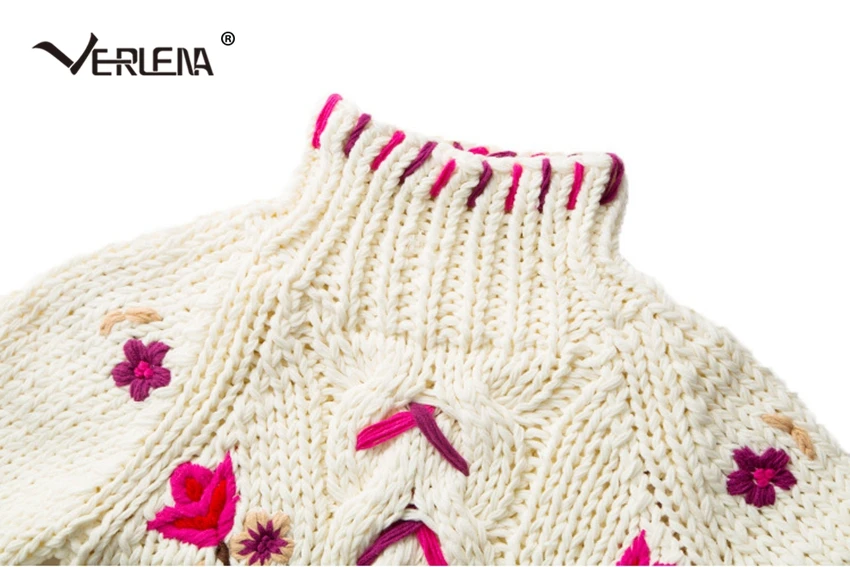 Verlena 2019 толстый теплый объемный свитер для женщин шикарные белые объемные рукава
