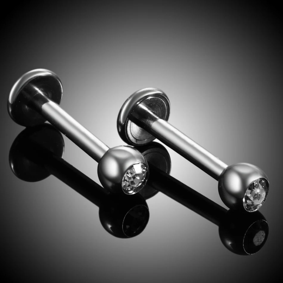 20pcs/lot 16G 14G Titanium Piercing Labret Rings Piercing Tragus Cartilage Piercings Lip Rings Piercing Ear Rings Body Jewelry