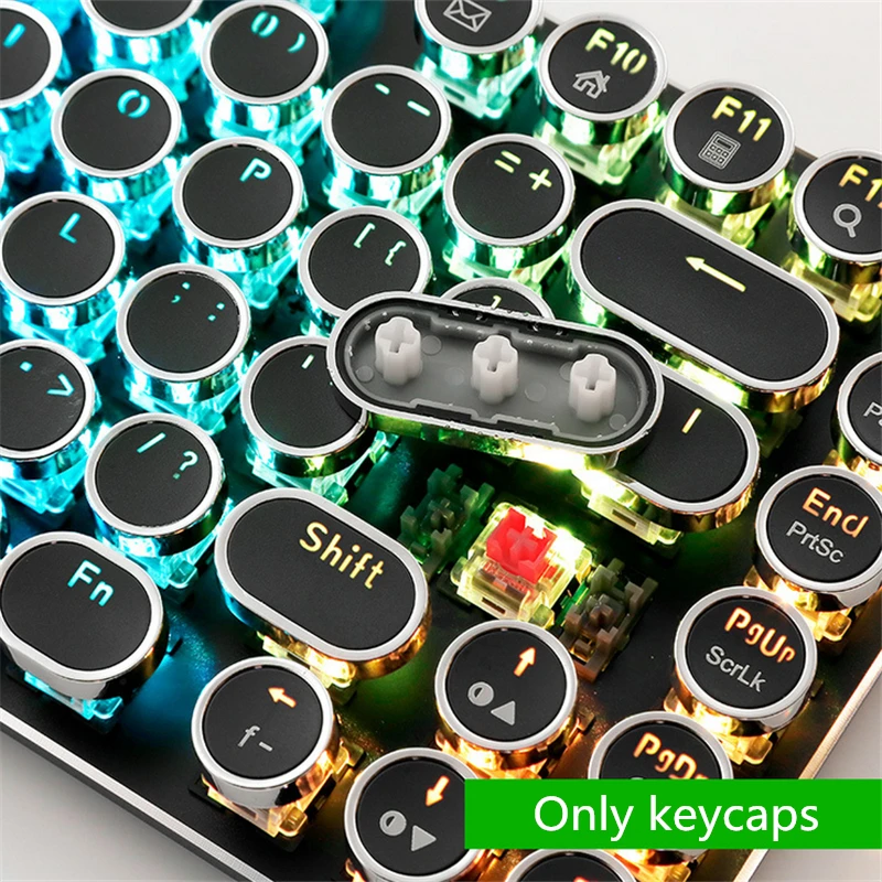 DIY Keycap Ретро Паровая панк пишущая машинка keycaps механическая клавиатура 104