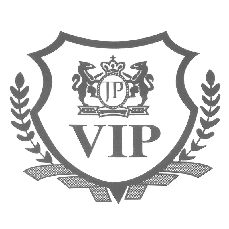VIP 2 шт Серебряный 3D металлический автомобильный стикер эмблема значок чехол для Lada Renault Opel Dacia Ssangyong SAAB Daewoo Chery автомобиль ABARTH Стайлинг - Название цвета: VIP