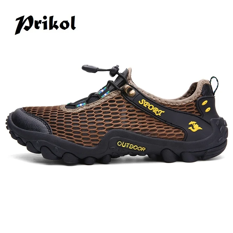 Prikol/летние мужские треккинговые кроссовки кожаные с низким вырезом спортивная