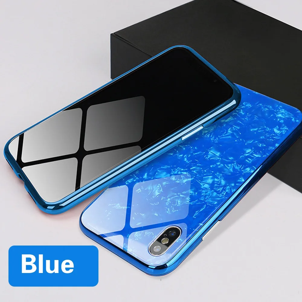 Eqvvol Металл закаленное стекло с магнитом чехол для телефона iPhone X 8 7 6 6S Plus
