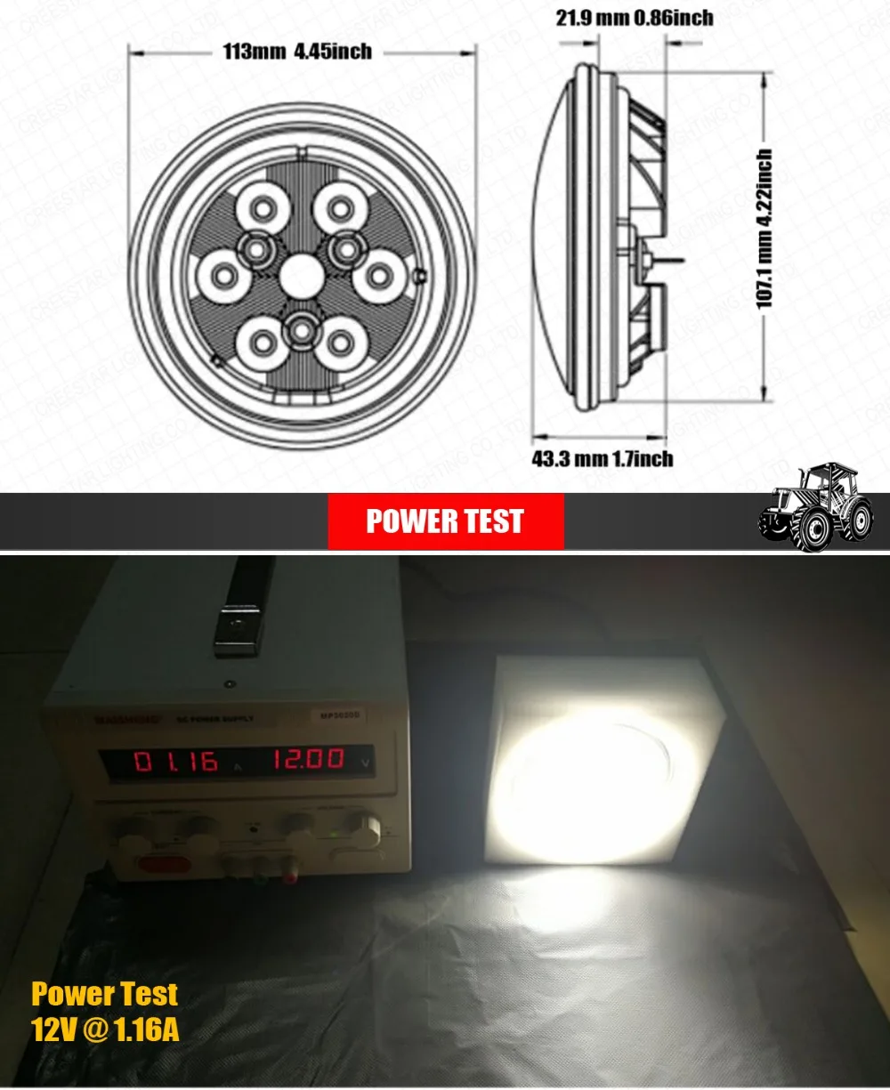 Ферма Massey Ferguson/Case 90 Series/Международный комбайн 06-88 Series/New Holland/JD-9000 серия led освещение для трактора x1PC