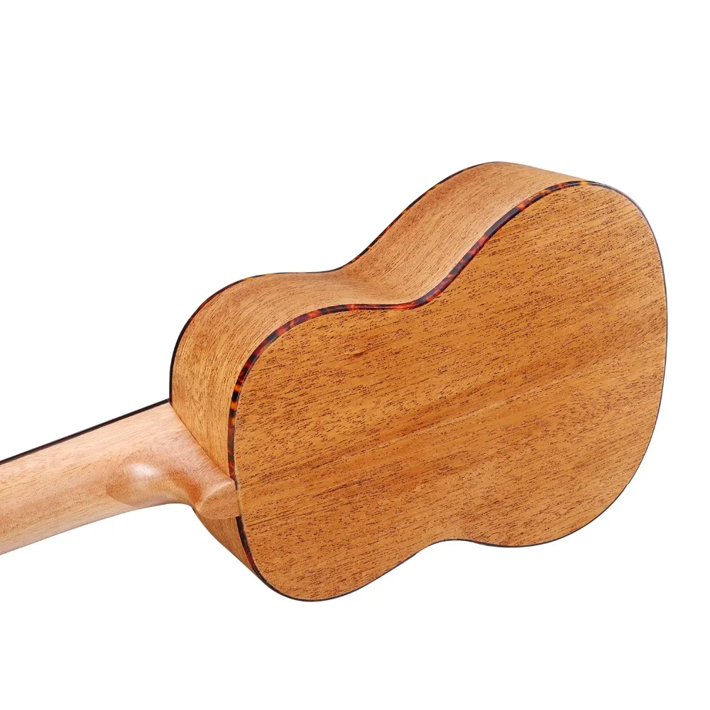 Укулеле из красного дерева с жемчужной полосой 21 дюйм шпон для маленькой гитары