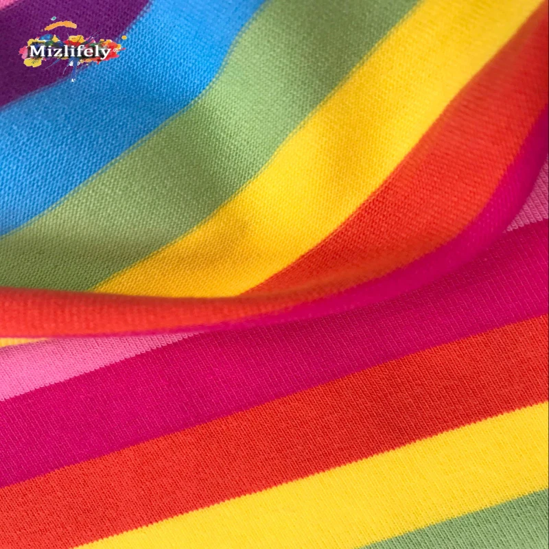 Немецкий дизайн ткань Лайкра Хлопок четыре способа растягивания в полоску небо