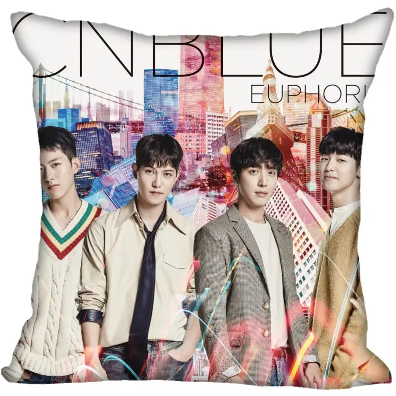 Корея-Pop CNBLUE квадратные шелковые атласные наволочки с принтом 35x35 см 40x40 одной