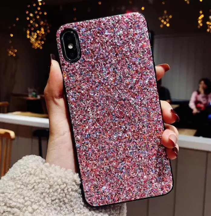 pink Роскошный Модный Блестящий блестящий чехол с блестками для samsung galaxy S9 Plus, чехол для samsung S10 Plus S10e A50 note 10, чехол для телефона s - Цвет: pink