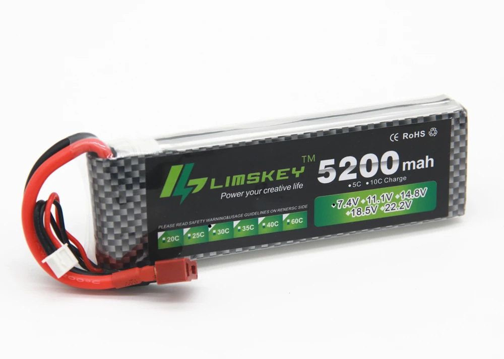 3 шт. Limskey Power 7 4 В 5200 мАч литий-полимерная батарея 30C 2S 1P литий-технические