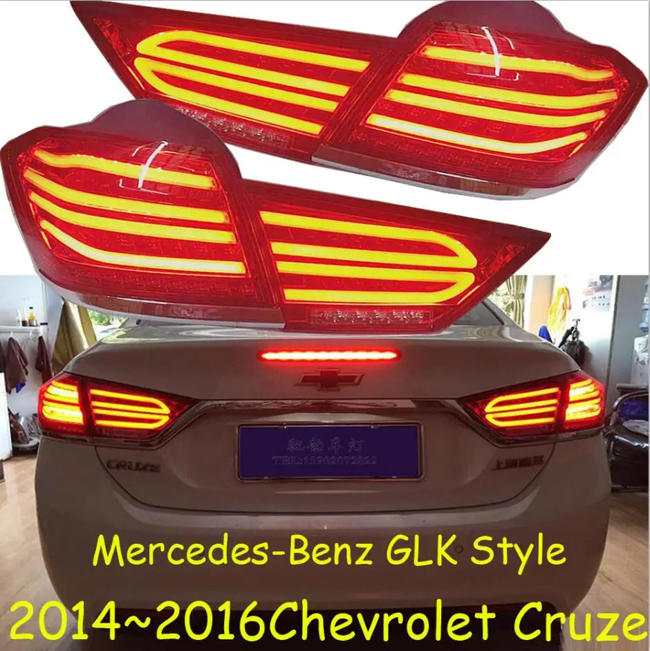 2015 to 2017year 1 комплект автомобильные задние фары для задней фары Chevrolet Cruze~ /2009~ 2013LED Cruze задний фонарь DRL+ тормоз+ Парк+ вращающаяся лампа - Цвет: 2015 to 2017year