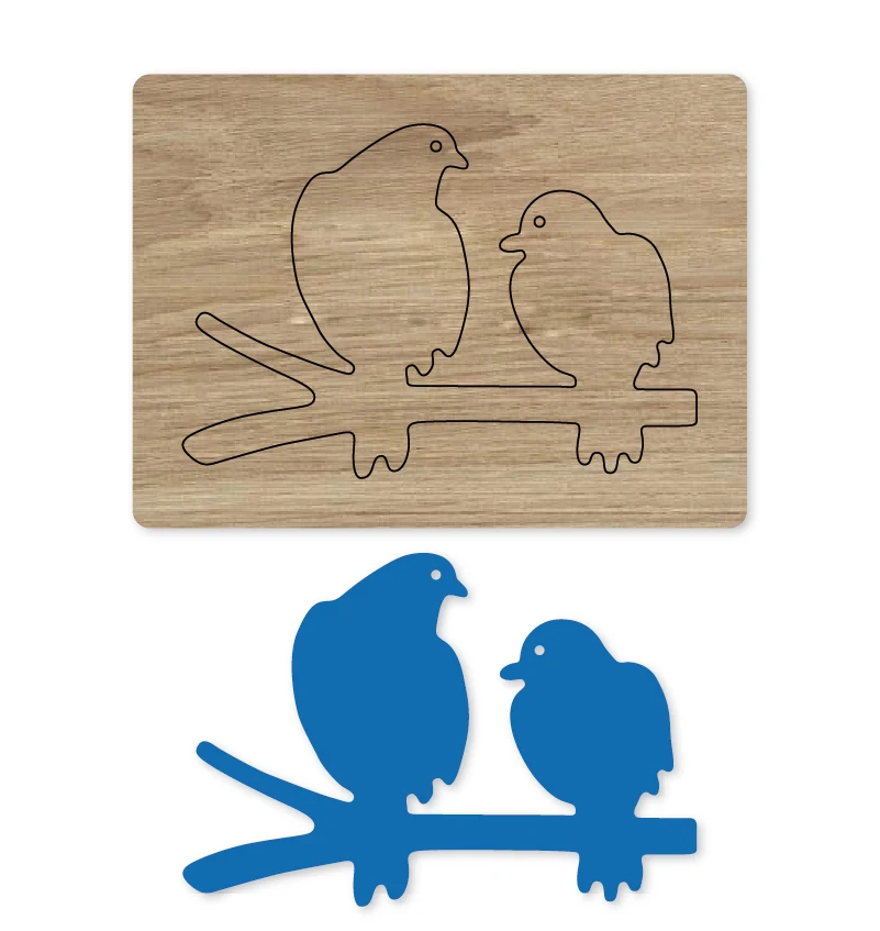 Ветка Птица Сделай Сам новая деревянная форма для скрапбукинга кожаной бумаги