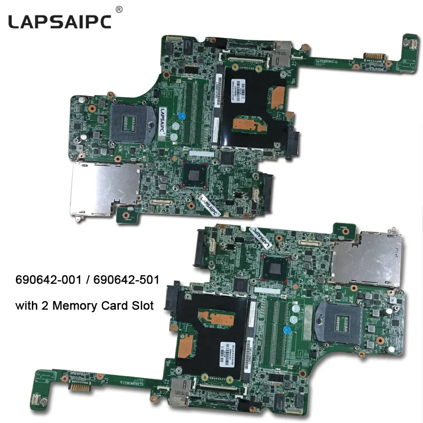 Lapsaipc 690642 001 501 Материнская плата для HP 8570W материнская ноутбука QM77 с 2 слотами карт