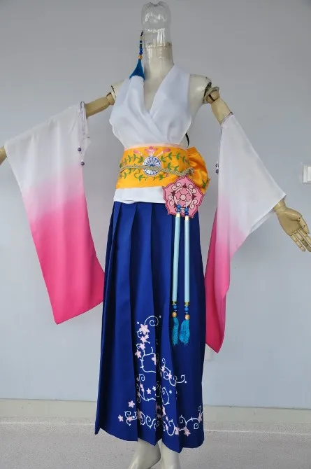 Костюм на Хэллоуин из аниме финальная фантазия X Yuna топ + юбка пояс рукава 11|halloween