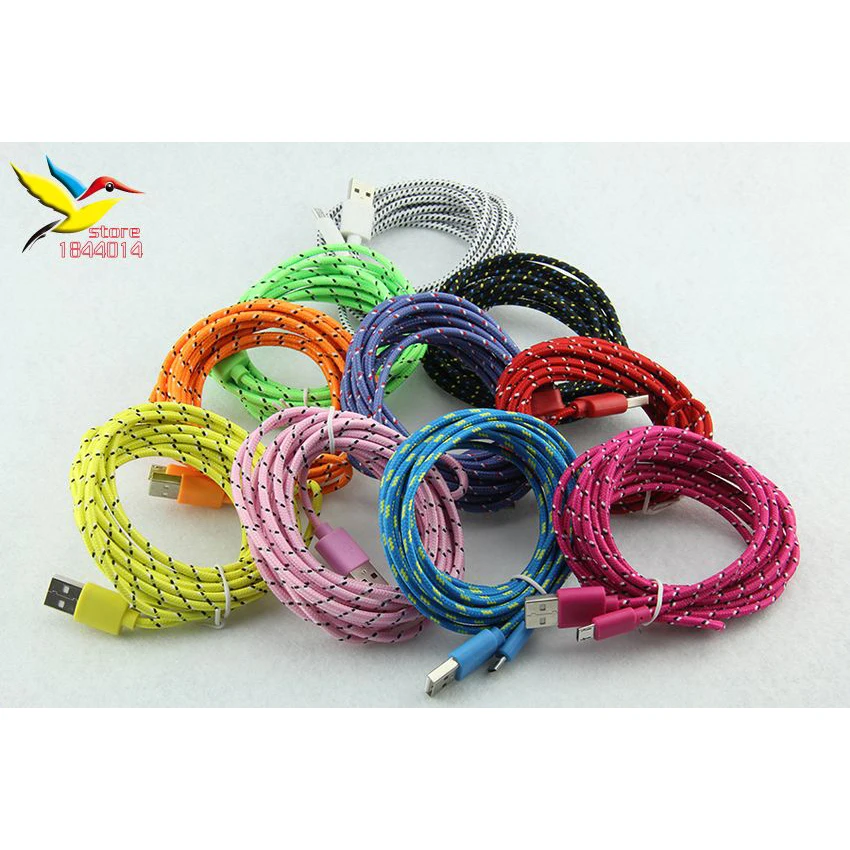 Прочный USB-кабель для передачи данных Круглый Плетеный зарядный кабель шнур cakbe 1