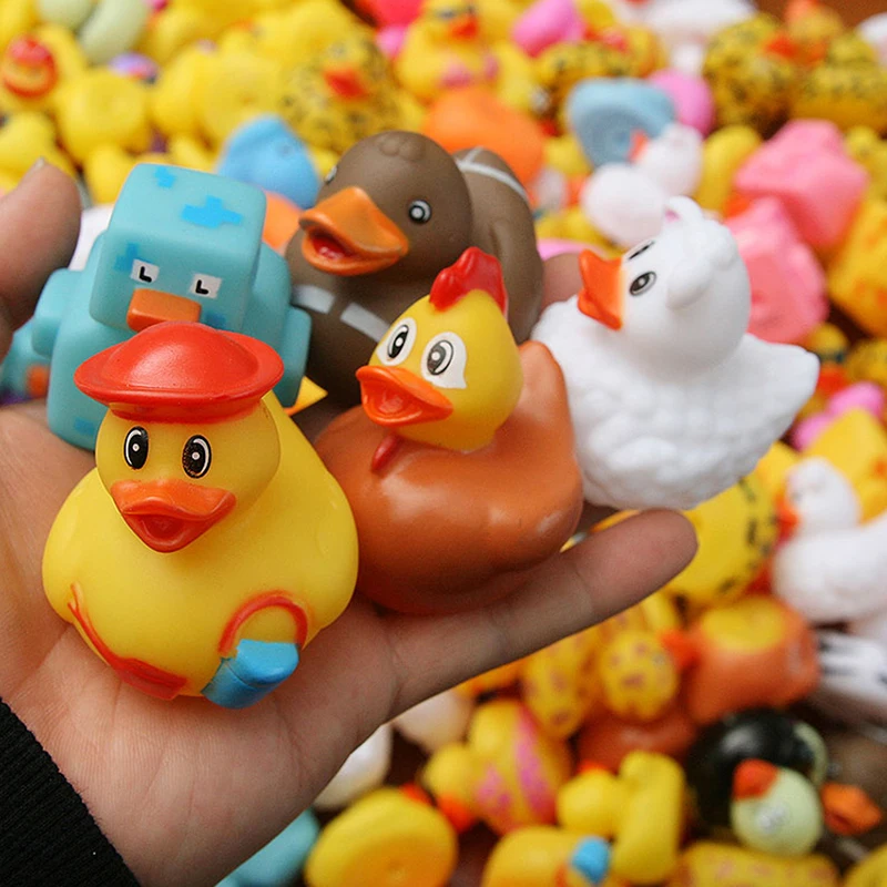 10 шт детская резиновая утка для ванны Duckie Baby Shower водные игрушки Плавательный