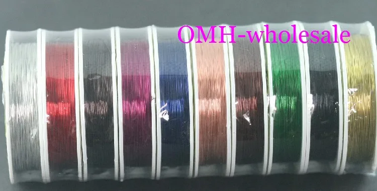 OMH 1 рулон 10 м x 0,38 мм 100 м x 0,38 мм 100x0,45 DIY производственная линия инструментов микс Медь Нержавеющая Сталь эмалированная металлическая проволока DY06