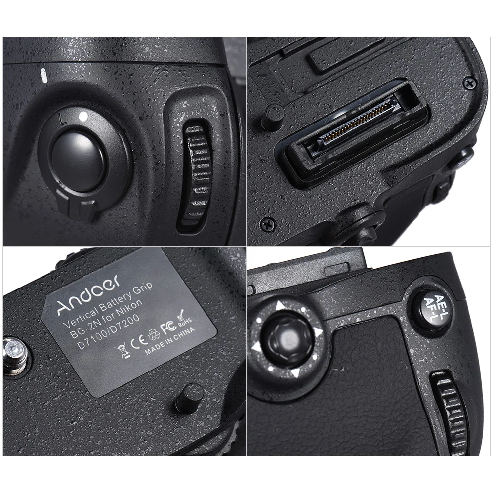 Andoer BG 2N вертикальный держатель батарейного отсека для Nikon D7100/D7200 DSLR камеры совместим с EN EL